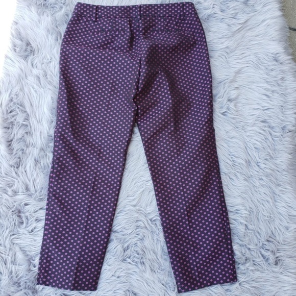 J.CREW black/pink dotted pant sz 6 - Picture 2 of 5